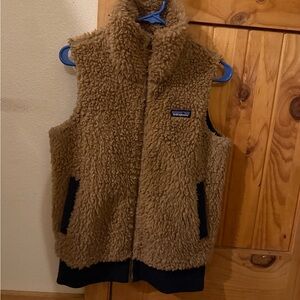 Patagonia Tan Sherpa Fleece Vest